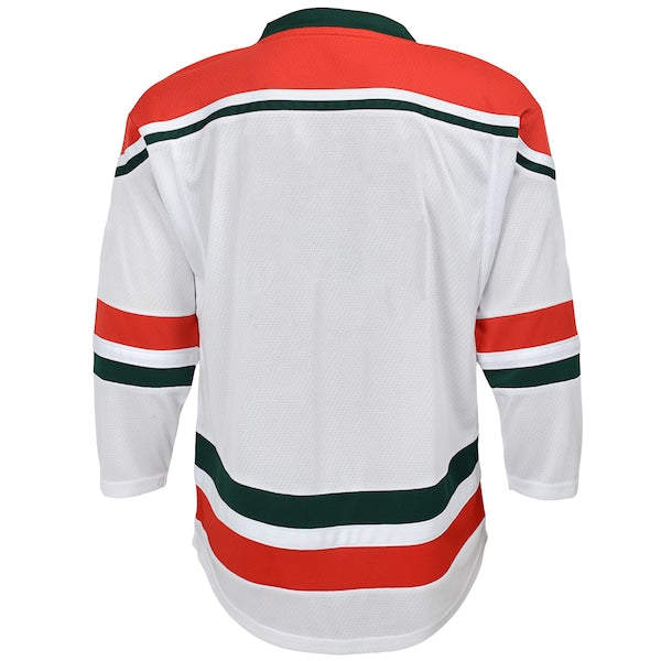 New Jersey Devils Youth 2022/23 Heritage Replica Jersey - White - Image 3