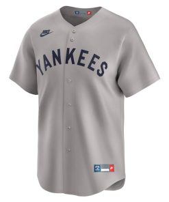 Alternative view of Mickey Mantle New York Yankees Nike Throwback Cooperstown Collection Limited Jersey - Gray
