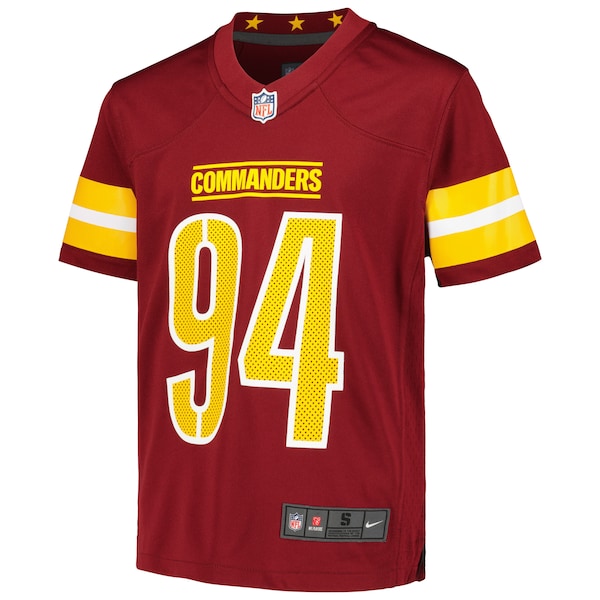 Daron Payne Washington Commanders Nike Youth Game Jersey - Burgundy - Image 2