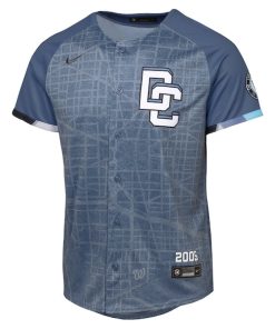 Alternative view of CJ Abrams Washington Nationals Nike Youth 2025 City Connect Limited Player Jersey - Blue