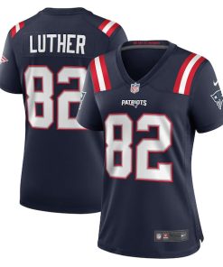 T.J. Luther New England Patriots Nike Women's Team Game Jersey -  Navy