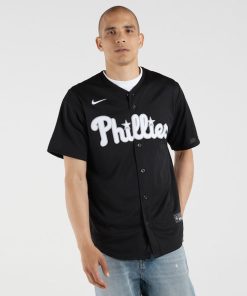 Bryce Harper Philadelphia Phillies Nike Lights Out Replica Player Jersey - Black