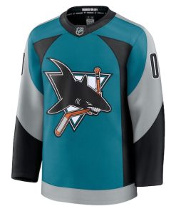 Alternative view of San Jose Sharks  Alternate Custom Premium Jersey - Teal