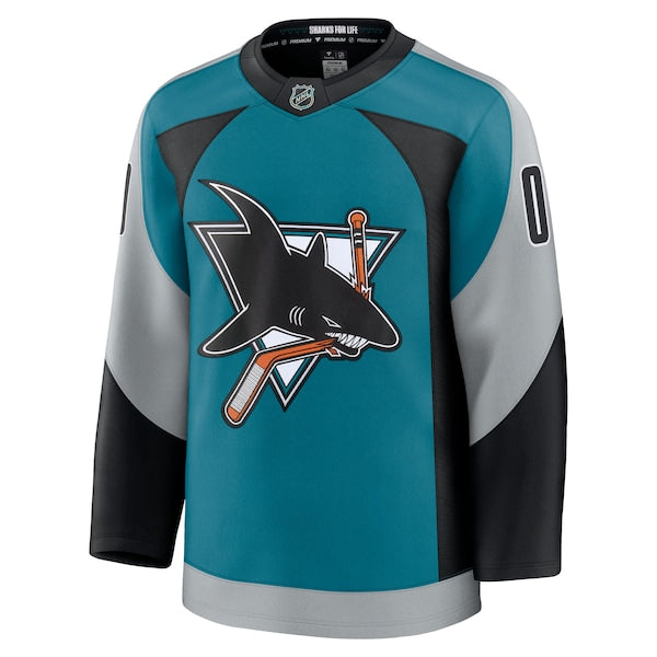 San Jose Sharks Alternate Custom Premium Jersey - Teal - Image 2