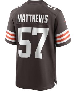 Alternative view of Clay Matthews Cleveland Browns Nike Game Retired Player Jersey - Brown