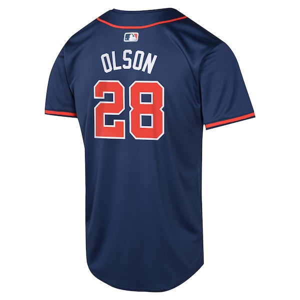Matt Olson Atlanta Braves Nike Youth Alternate Limited Player Jersey?ยจC Navy - Image 3