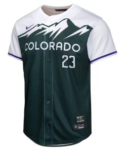 Alternative view of Kris Bryant Colorado Rockies Nike Youth City Connect Limited Player Jersey - Green