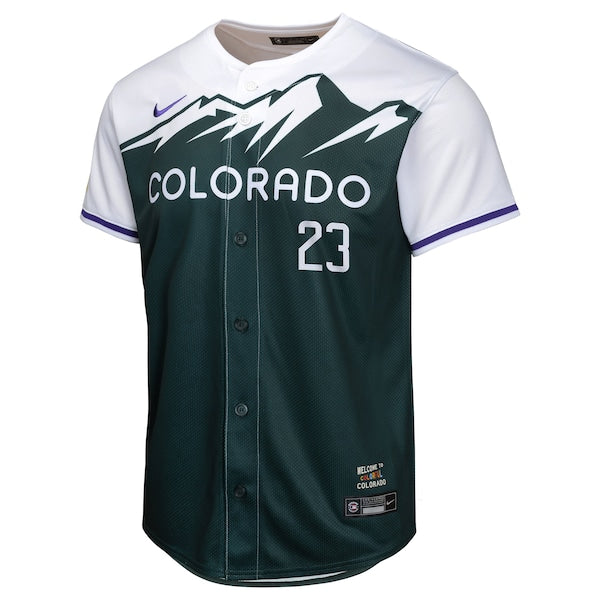 Kris Bryant Colorado Rockies Nike Youth City Connect Limited Player Jersey - Green - Image 2