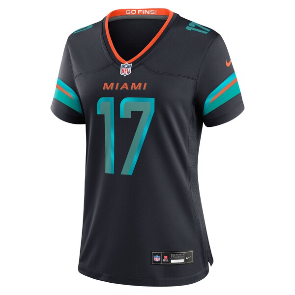 Jaylen Waddle Miami Dolphins Nike Women's 2025 Rivalries Collection Game Jersey - Pitch Blue - Image 2