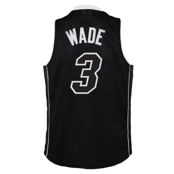 Dwyane Wade Miami Heat Youth 2011/12 Hardwood Classics Swingman Alternate Jersey - Black - Image 3