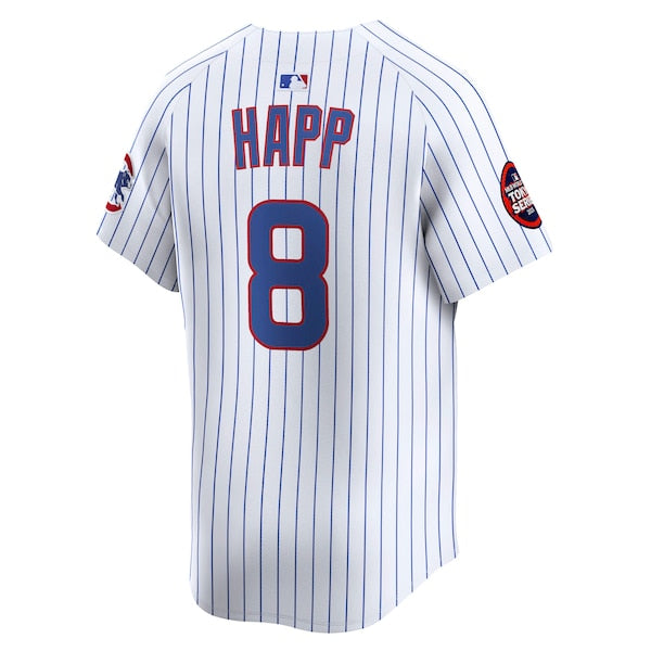 Ian Happ Chicago Cubs Nike 2025 MLB World Tour: Tokyo Series Home Limited Player Jersey - White - Image 3