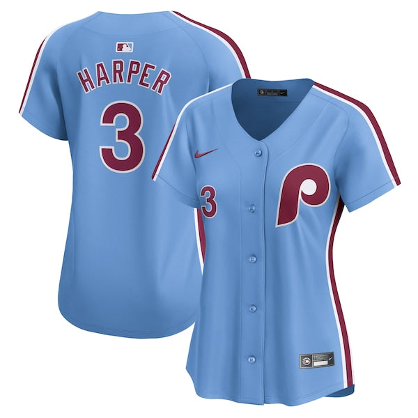 Bryce Harper Philadelphia Phillies Nike Women's Alternate Limited Player Jersey?ยจC Light Blue