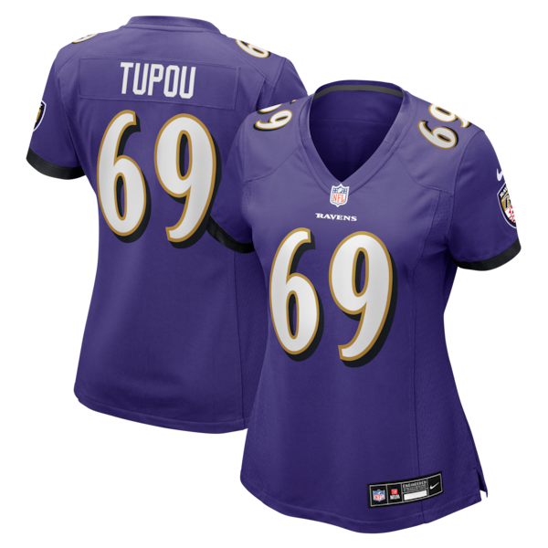 Josh Tupou Baltimore Ravens Nike Women's Team Game Jersey - Purple
