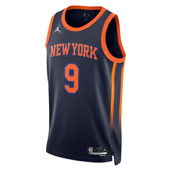 RJ Barrett New York Knicks Jordan Brand Unisex Swingman Jersey - Statement Edition - Navy - Image 2