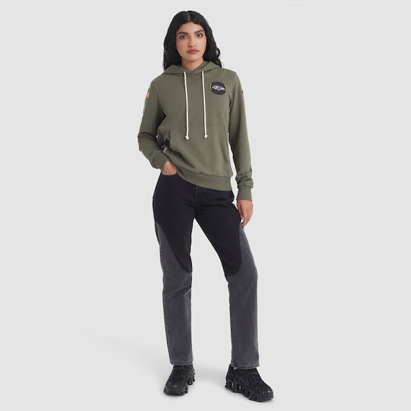Baltimore Ravens Nike Women's 2025 Salute to Service Sideline Standard Issue Dri-FIT Hoodie - Olive - Image 3