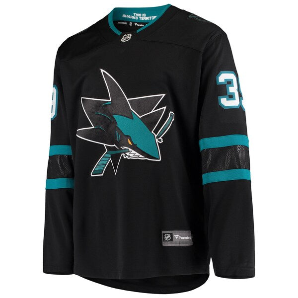 Logan Couture San Jose Sharks Alternate Breakaway Jersey - Black - Image 2