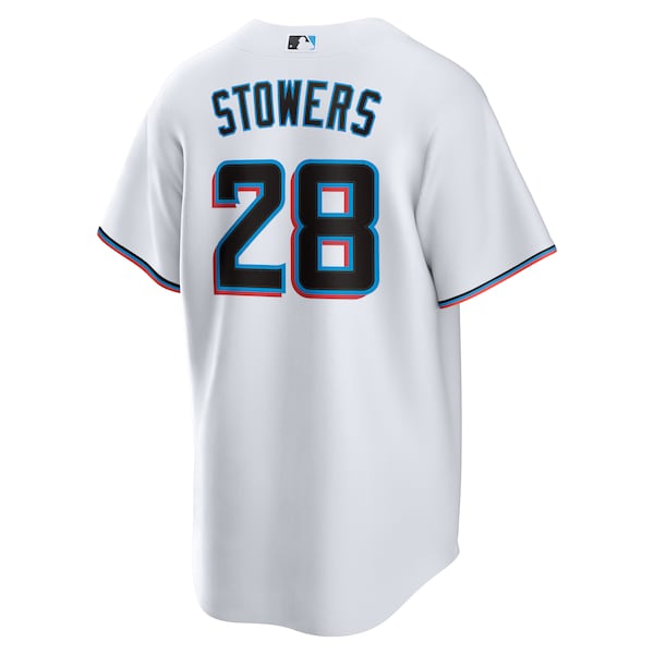 Kyle Stowers Miami Marlins Nike Home Replica Jersey - White - Image 3