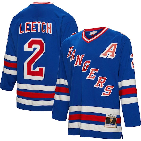 Brian Leetch New York Rangers Alternate Captain Patch 1993/94 Blue Line Player Jersey - Blue - Image 3