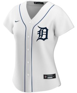 Alternative view of Detroit Tigers Nike Women's Home Replica Custom Jersey - White