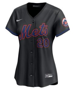 Alternative view of Pete Alonso New York Mets Nike Women's Alternate Limited Player Jersey?¨C Black