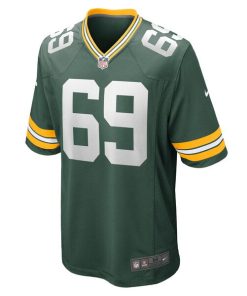 Alternative view of David Bakhtiari Green Bay Packers Nike Game Jersey - Green
