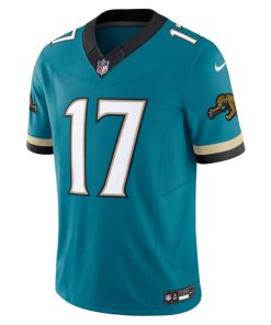 Alternative view of Evan Engram Jacksonville Jaguars Nike Prowler Throwback Vapor F.U.S.E. Limited Jersey - Teal