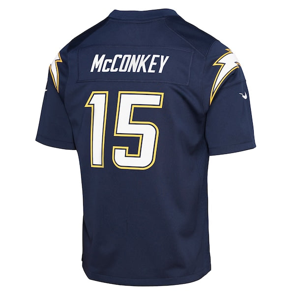 Ladd McConkey Los Angeles Chargers Nike Youth Alternate Super Chargers Game Player Jersey - Navy/Gold - Image 4