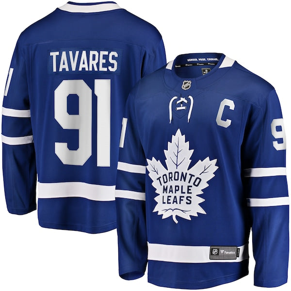 John Tavares Toronto Maple Leafs Home Captain Premier Breakaway Player Jersey - Blue