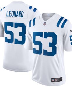 Alternative view of Men's Nike Darius Leonard Royal Indianapolis Colts Alternate Vapor Limited Jersey/White