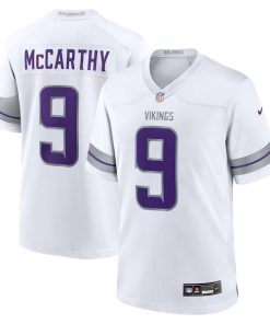 J.J. McCarthy Minnesota Vikings Nike Alternate Game Player Jersey - White
