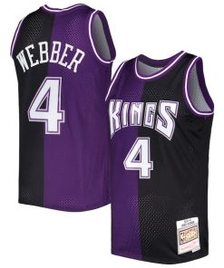 Chris Webber Sacramento Kings Hardwood Classics 2000/01 Split Swingman Jersey - Purple/Black