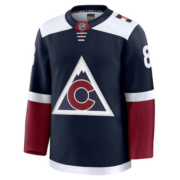 Cale Makar Colorado Avalanche Alternate Premium Jersey - Navy/Burgundy/White - Image 5