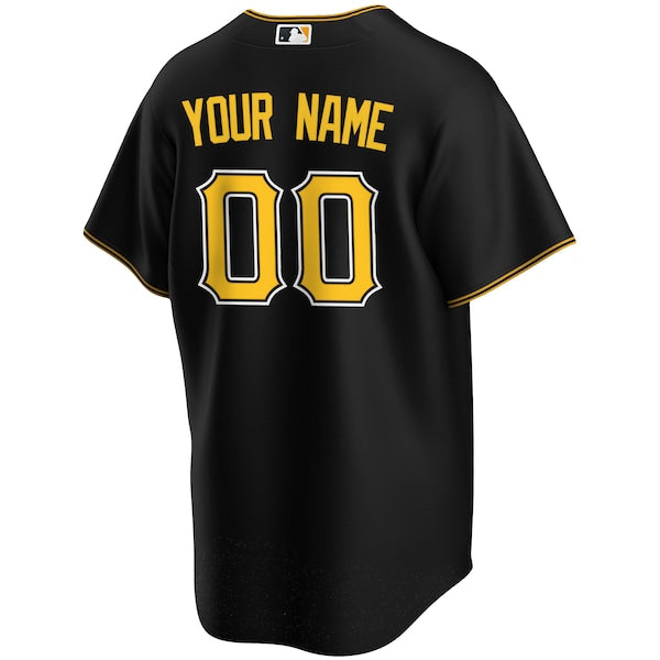 Pittsburgh Pirates Nike Alternate Replica Custom Jersey - Black - Image 3