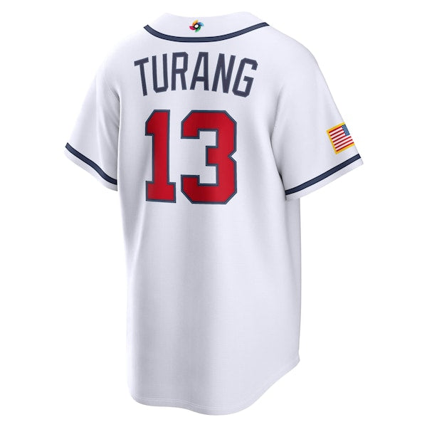 Men's USA Baseball Brice Turang Nike White 2026 World Baseball Classic Home Stadium Jersey - Image 3