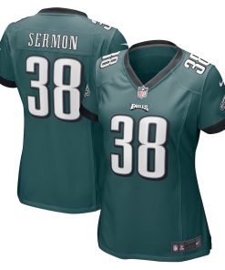 Trey Sermon Philadelphia Eagles Nike Women's Team Game Jersey - Midnight Green