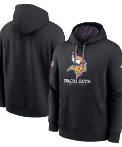 Minnesota Vikings Nike 2024 NFL Crucial Catch Club Pullover Hoodie - Black