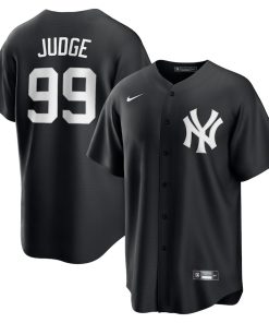 Men's New York Yankees Aaron Judge Nike Black Official Replica Player Jersey