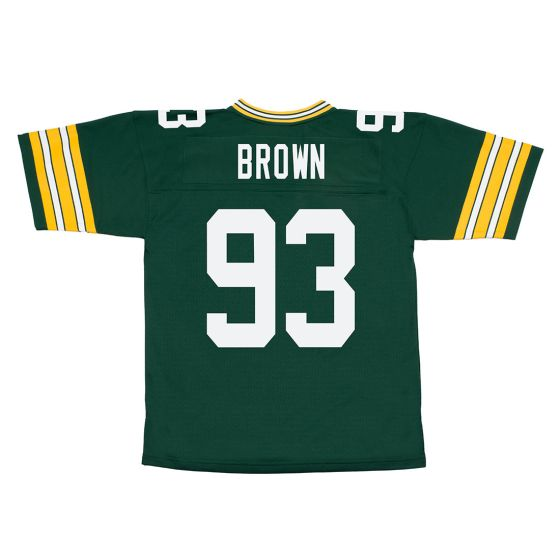 Gilbert Brown Green Bay Packers Authentic Throwback Retired Player Jersey - Green - Image 2