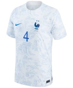 Alternative view of Raphael Varane France National Team Nike 2022/23 Replica Away Jersey - White