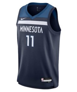 Alternative view of Naz Reid Minnesota Timberwolves Nike Youth Swingman Jersey - Icon Edition - Navy
