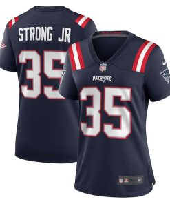 Pierre Strong Jr. New England Patriots Nike Women's Game Player Jersey - Navy