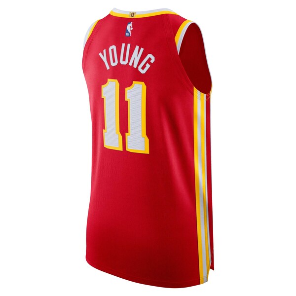 Trae Young Atlanta Hawks Nike Authentic Jersey - Association Edition - Red - Image 3