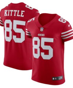 Alternative view of George Kittle San Francisco 49ers Nike Vapor Elite Jersey - Scarlet/Red/White