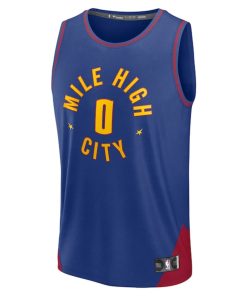 Alternative view of Christian Braun Denver Nuggets  Fast Break Replica Player Jersey - Statement Edition - Blue