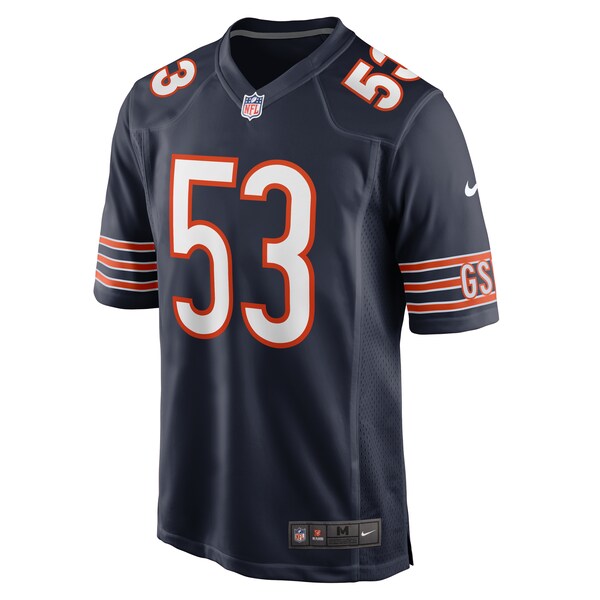 TJ Edwards Chicago Bears Nike Game Player Jersey - Navy - Image 2