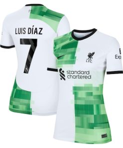 Luis Diaz Liverpool Nike Women's 2023/24 Away Replica Player Jersey - White
