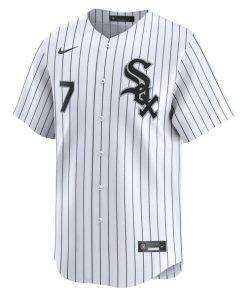 Alternative view of Tim Anderson Chicago White Sox Nike Home Limited Player Jersey - White