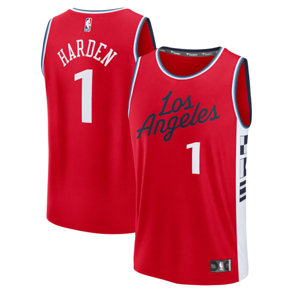 James Harden LA Clippers Fast Break Replica Player Jersey - Statement Edition - Red