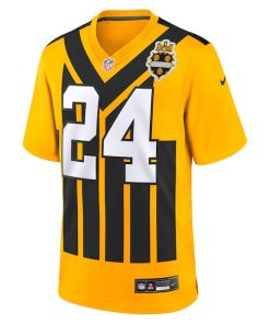 Alternative view of Joey Porter Jr. Pittsburgh Steelers Nike Youth Alternate 1933 Throwback Game Jersey - Gold