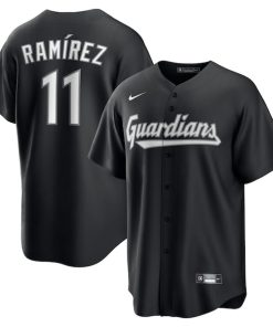 Jos¨¦ Ram¨ªrez Cleveland Guardians Nike Lights Out Replica Player Jersey - Black